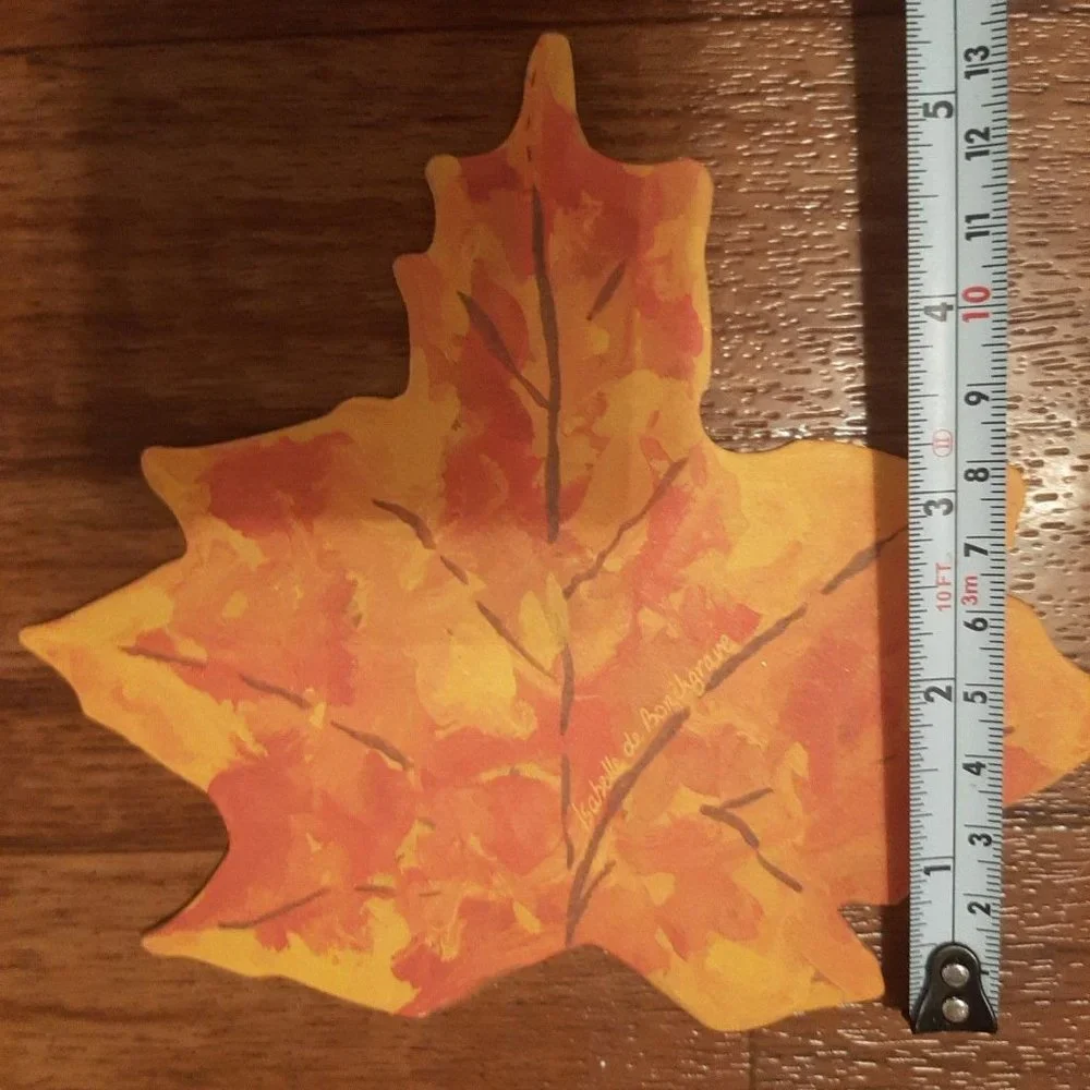 Set of 10 Autumn Leaf Drink Coasters Cardboard New Fall Thanksgiving Decor